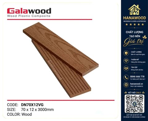 Thanh Lam Đa Năng Ốp Cổng Galawood DN70X12VG Wood