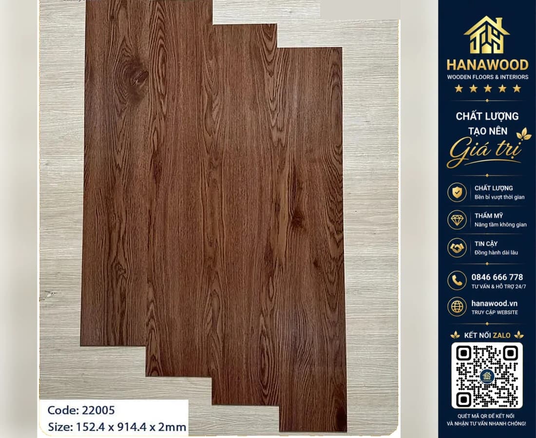 Hình ảnh Sàn Nhựa Dán Keo Giá Rẻ MSFloor 22005 Dày 2mm