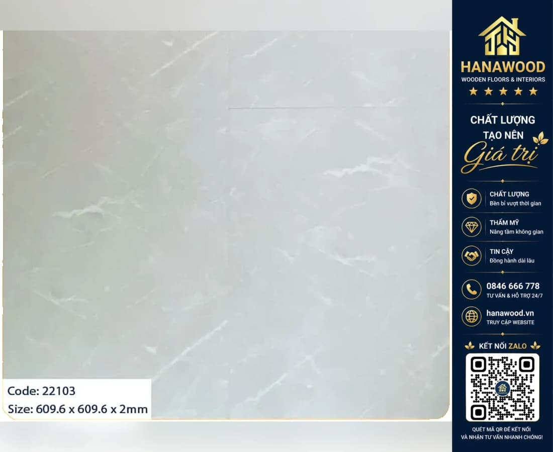 Hình ảnh Sàn Nhựa Dán Keo Giả Vân Đá Giá Rẻ MSFloor 22103