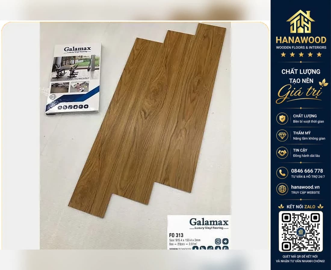 Sàn Nhựa Dán Keo Galamax 3mm FO313