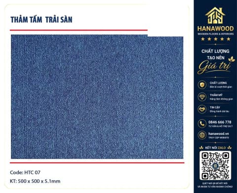 Tấm Thảm Trải Sàn Văn Phòng HTC-07 50x50 cm