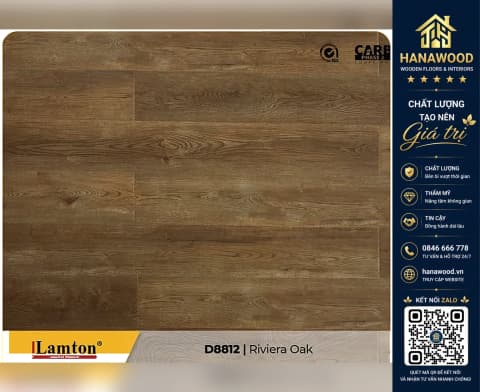 Sàn Gỗ Công Nghiệp Lamton D8812 8mm