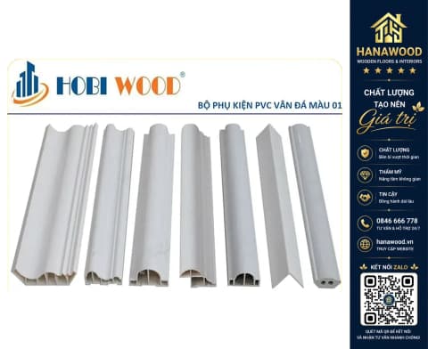 Phào PVC Vân Đá Hobi Wood Màu 01