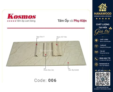 Phào Chỉ Nhựa Giả Đá Trang Trí Lam Sóng Nano Kosmos 006