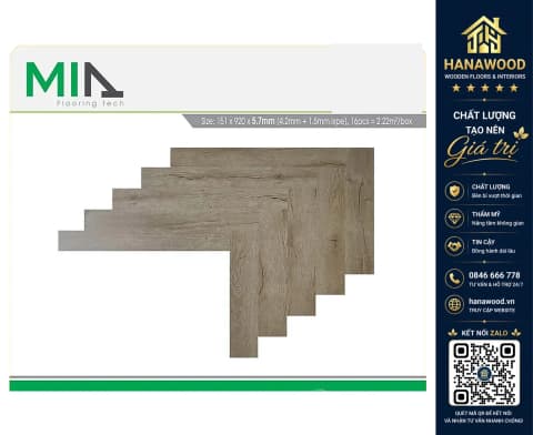 Sàn Nhựa Xương Cá Hèm Khoá MIA MA XC07