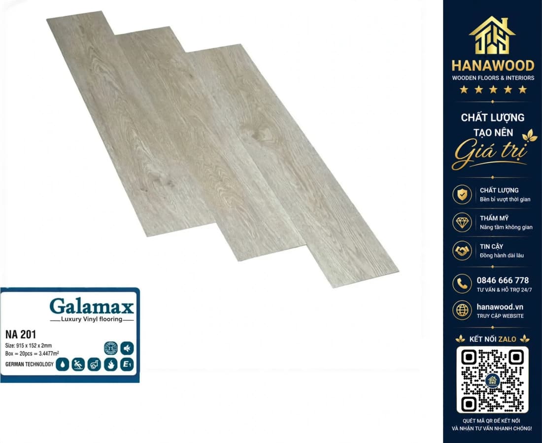 Sàn Nhựa Dán Keo Galamax 2mm NA201