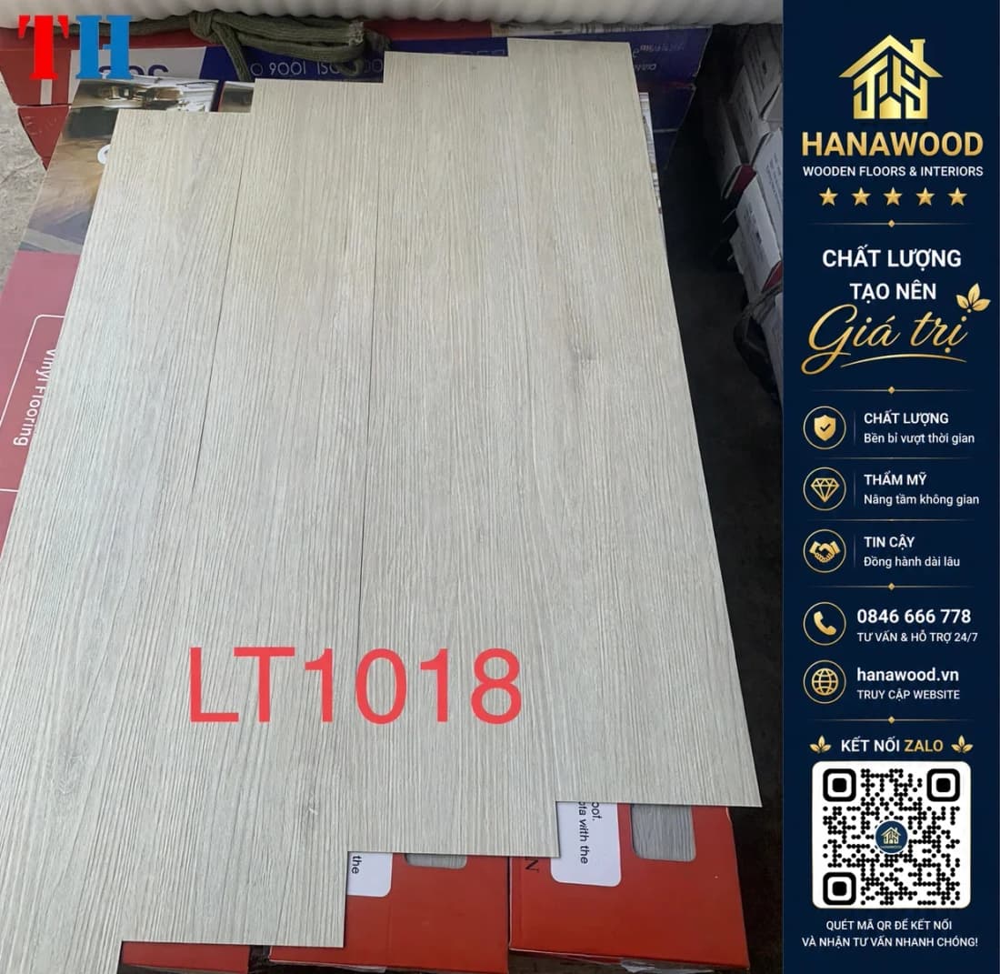 Hình ảnh Sàn Nhựa Dán Keo Vân Gỗ Dày 2mm THFloor LT1018