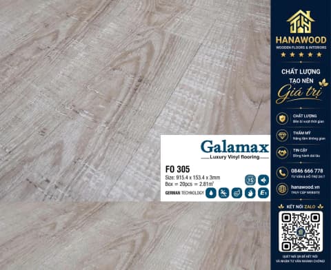 Sàn Nhựa Dán Keo Galamax 3mm FO305