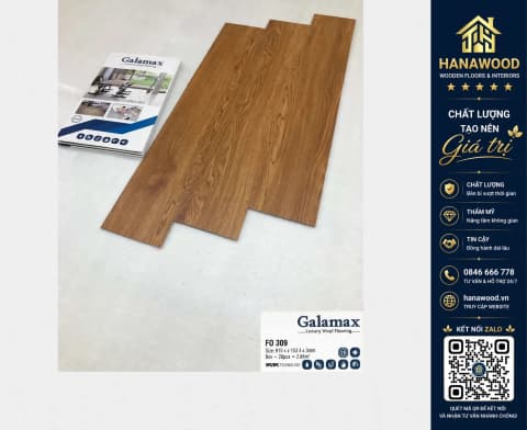Sàn Nhựa Dán Keo Galamax 3mm FO309