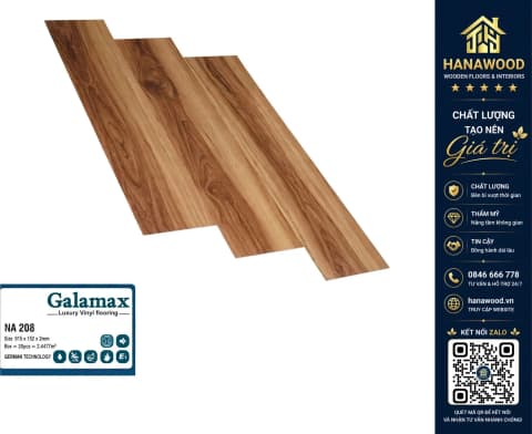 Sàn Nhựa Dán Keo Galamax 2mm NA208