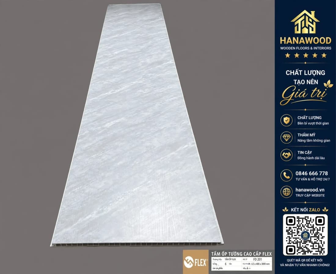 Hình ảnh Tấm Ốp Nano Giả Vân Đá FLEX FD201 Cắt Theo Kích Thước