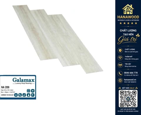 Sàn Nhựa Dán Keo Galamax 2mm NA209