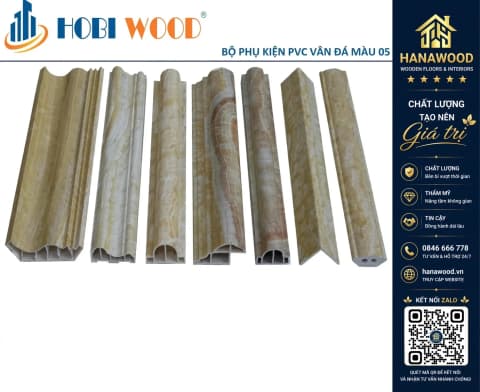 Phào PVC Vân Đá Hobi Wood Màu 05