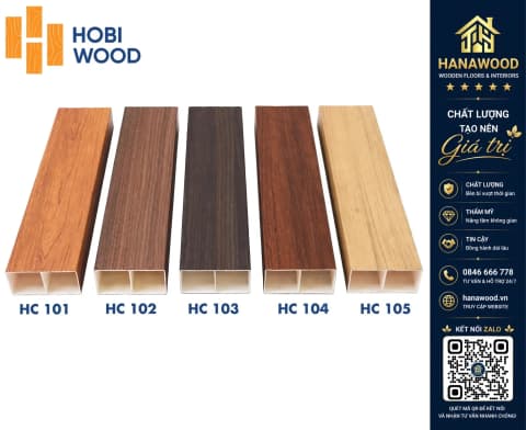 Thanh Lam Hộp 50x100 Nhựa Giả Gỗ Trang Trí Phòng Khách Hobiwood