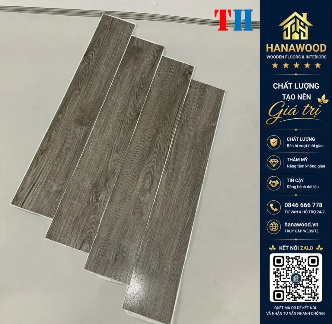 Hình ảnh Sàn Nhựa Giả Gỗ Có Keo Sẵn THFLoor TH008 2mm