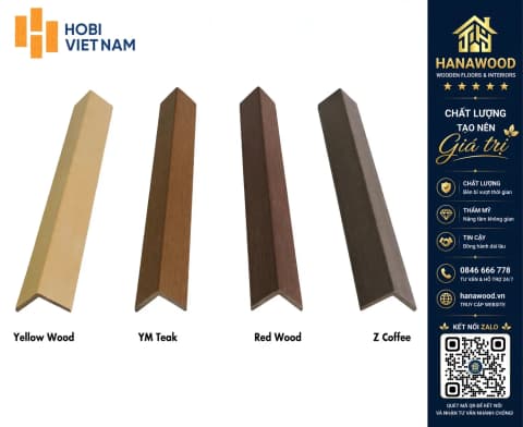 Nẹp V Gỗ Nhựa Ngoài Trời 2 Lớp Phủ Polymer Hobiwood