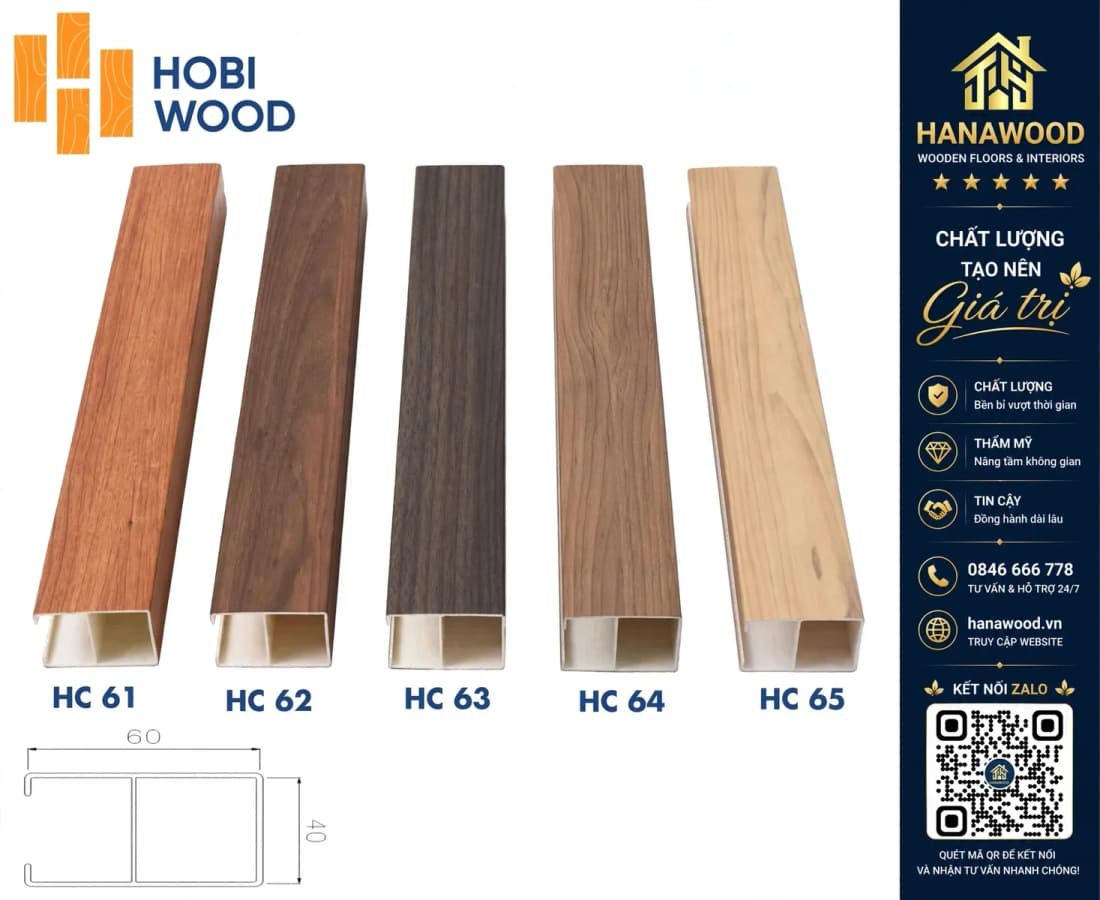 Trần Nan U Nhựa Giả Gỗ Hobi Wood 40x60