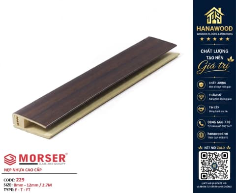 Nẹp Nhựa F Kết Thúc Sàn Gỗ Sàn Nhựa Morser 229