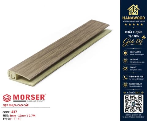 Nẹp Nhựa F Kết Thúc Sàn Gỗ Sàn Nhựa Morser 437