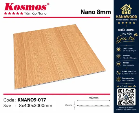 Ảnh 3 Nhựa Ốp Tường Nano Giả Gỗ Kosmos KNANO9-017