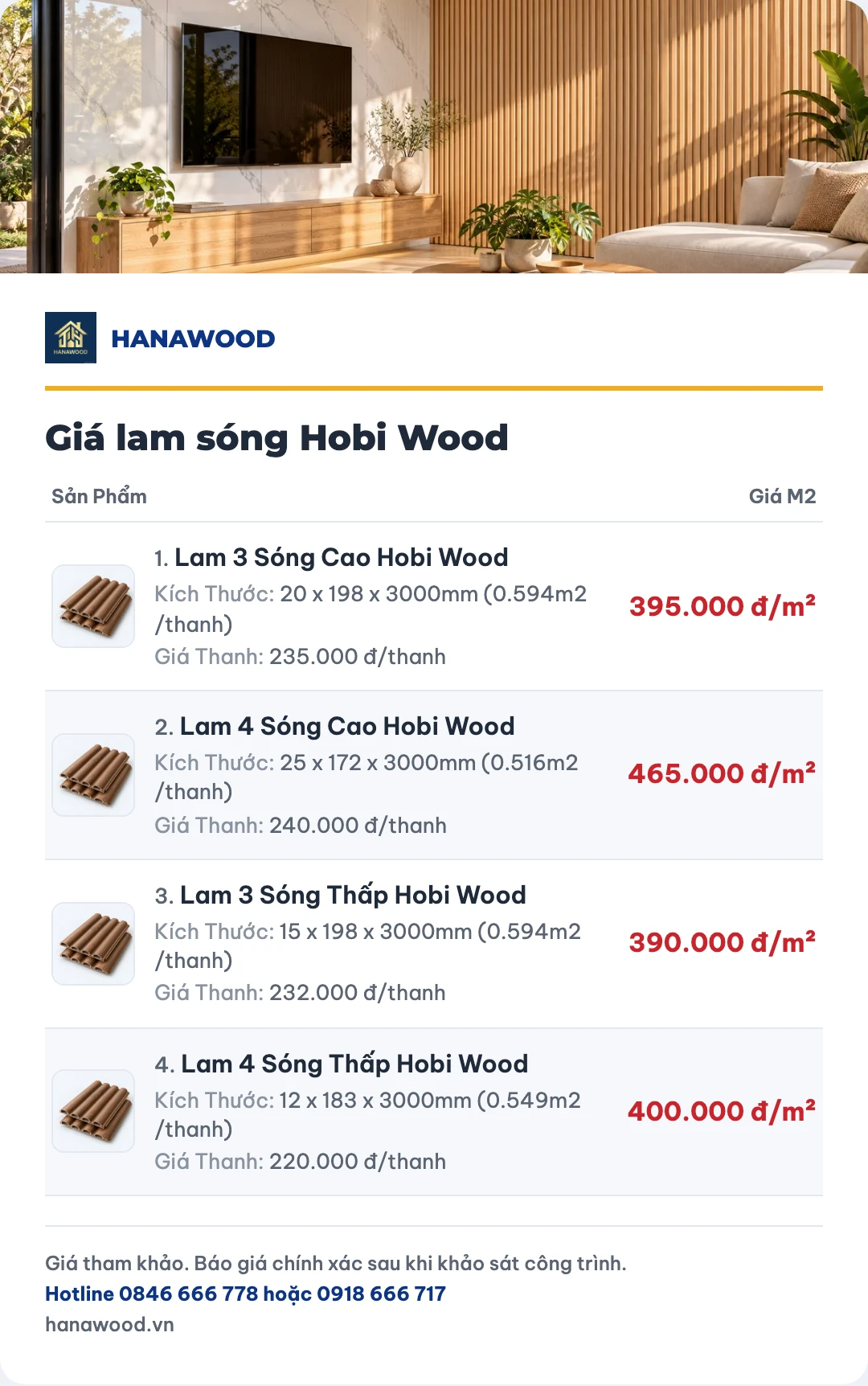 Giá lam sóng Hobi Wood