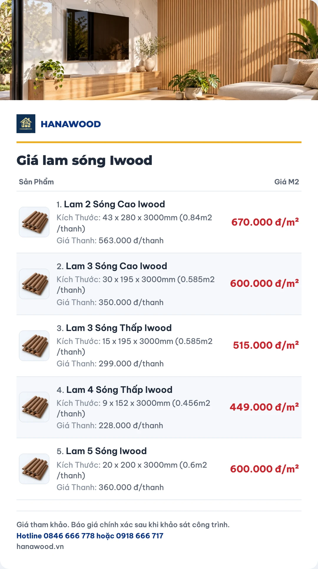 Giá lam sóng Iwood