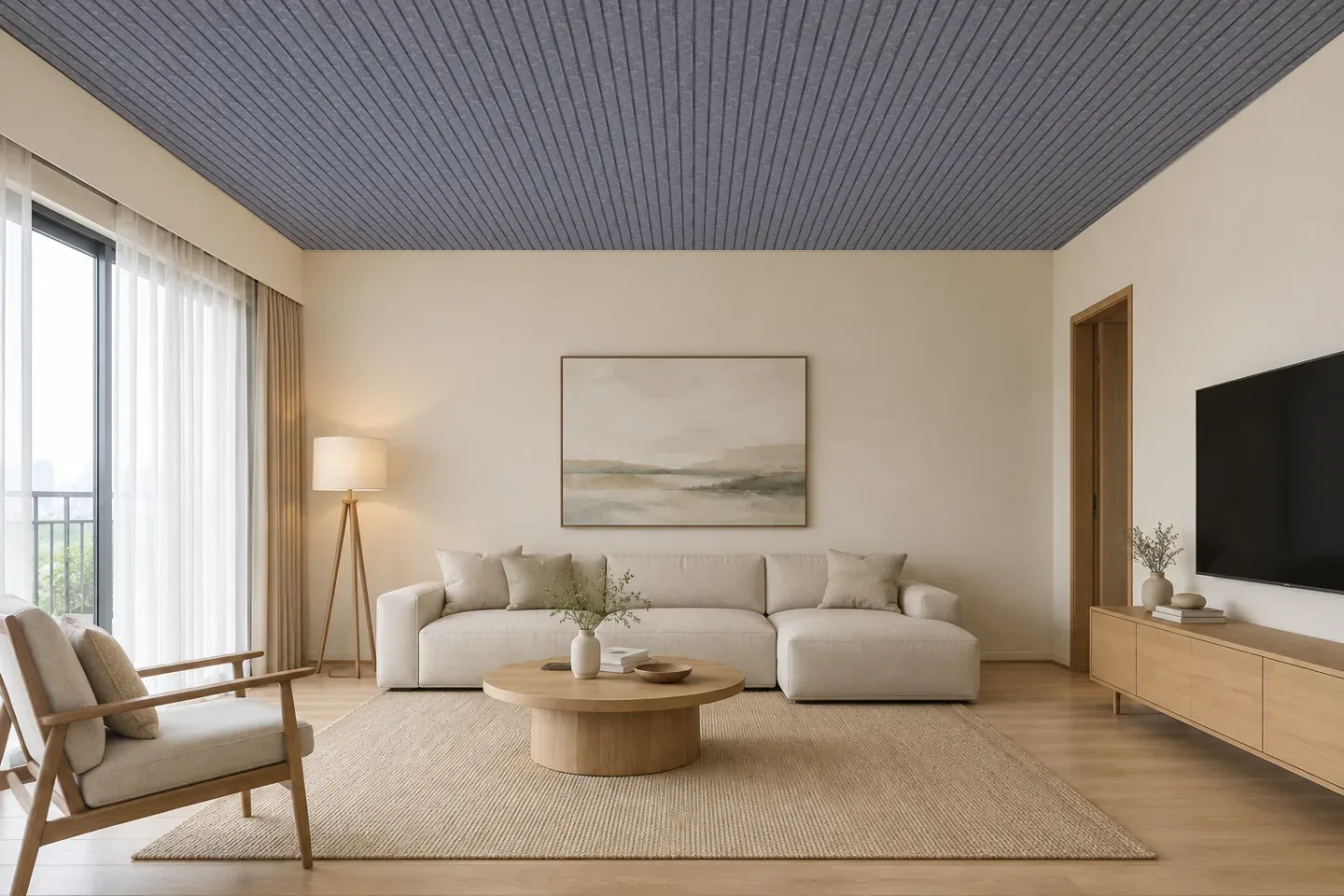 Ốp trần 3S200X15-012 Vân đá xám ốp phòng khách