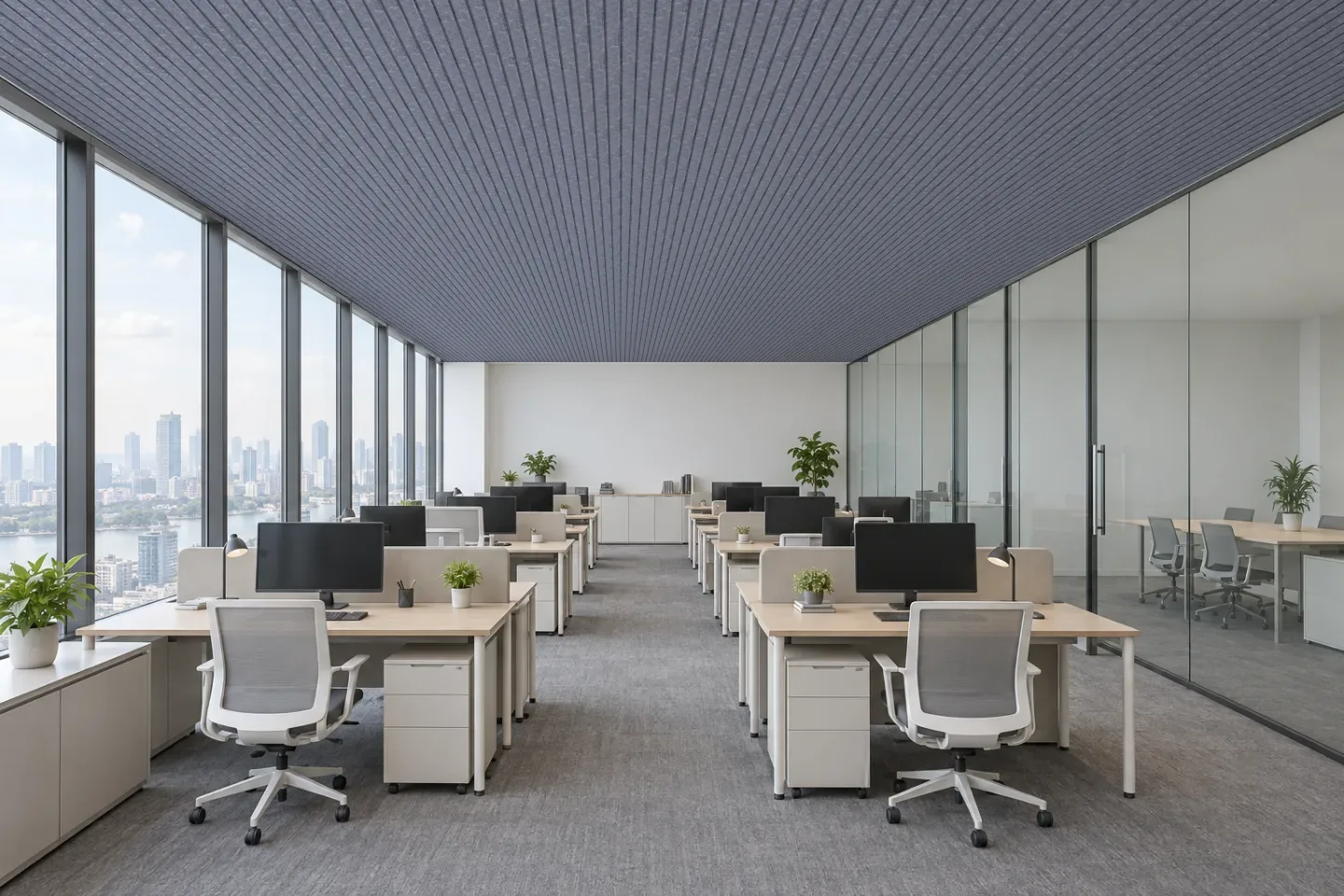Ốp trần văn phòng 3S200X15-012 Vân đá xám ốp văn phòng