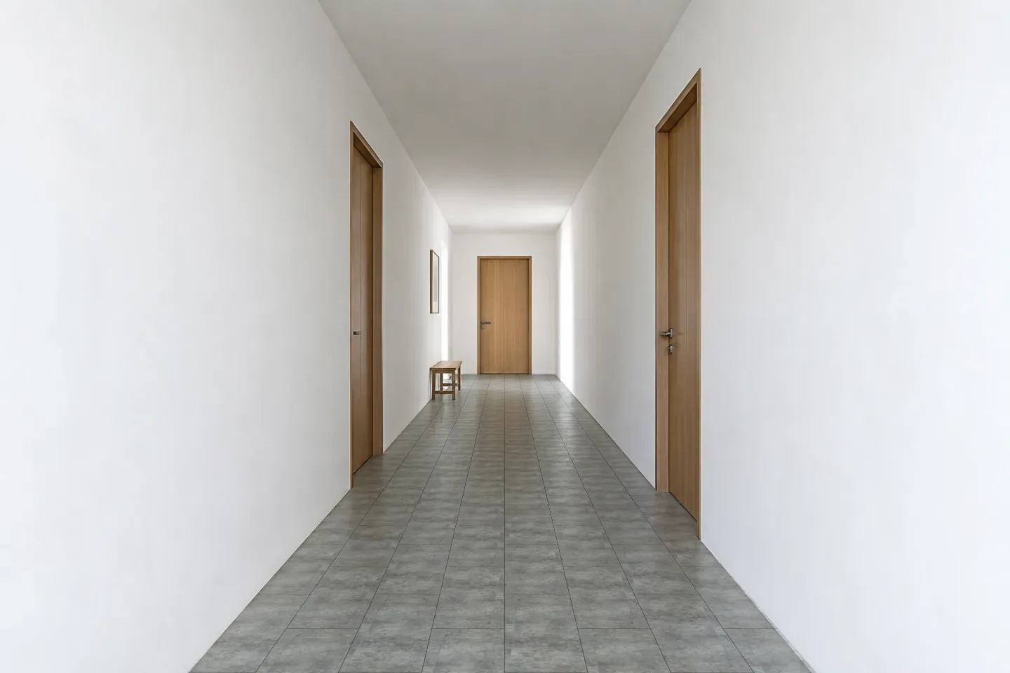 Sàn hành lang SPC2205 Vân bê tông xám ốp hành lang