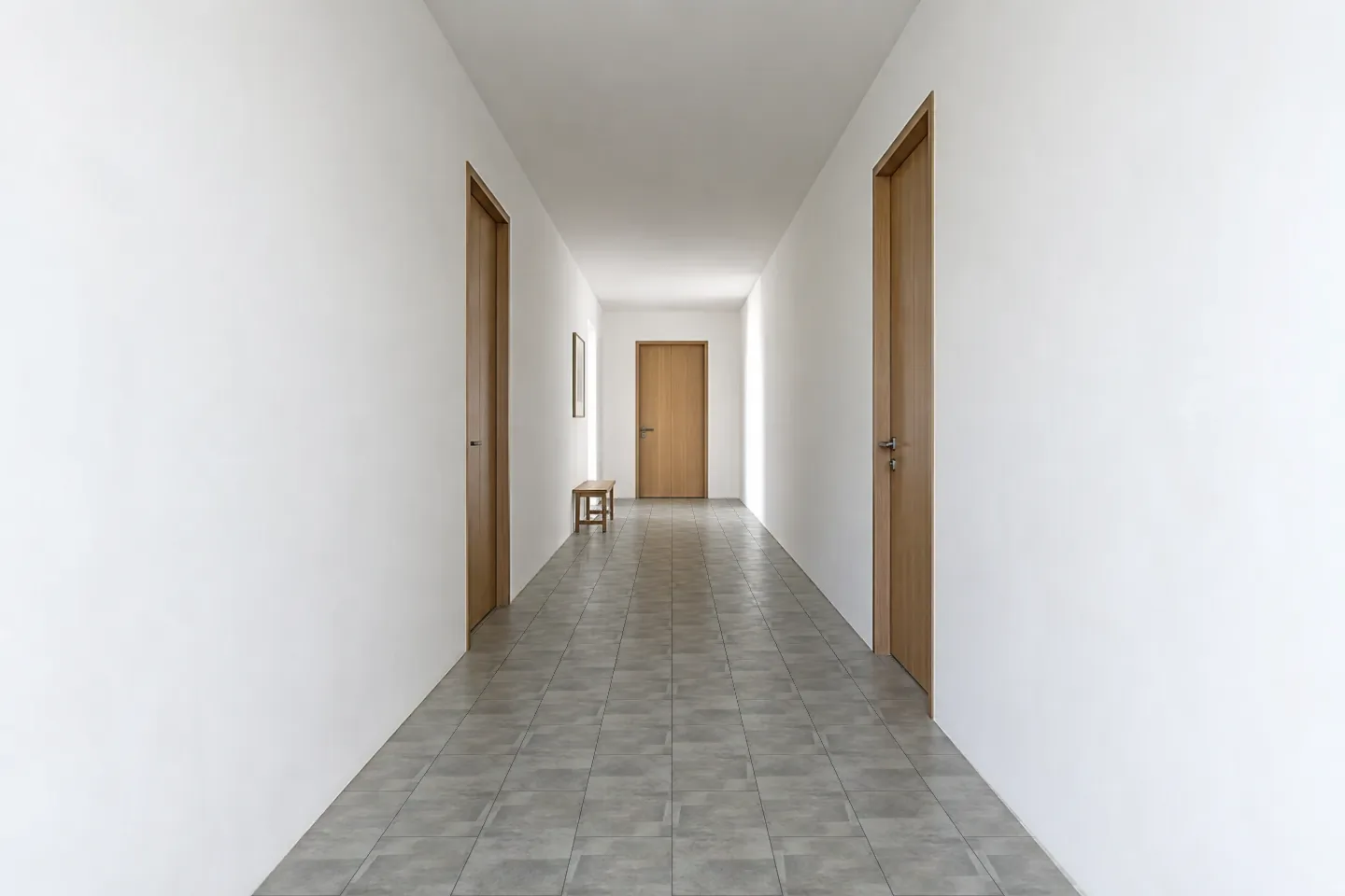Sàn hành lang SPC2206 Vân bê tông xám ốp hành lang