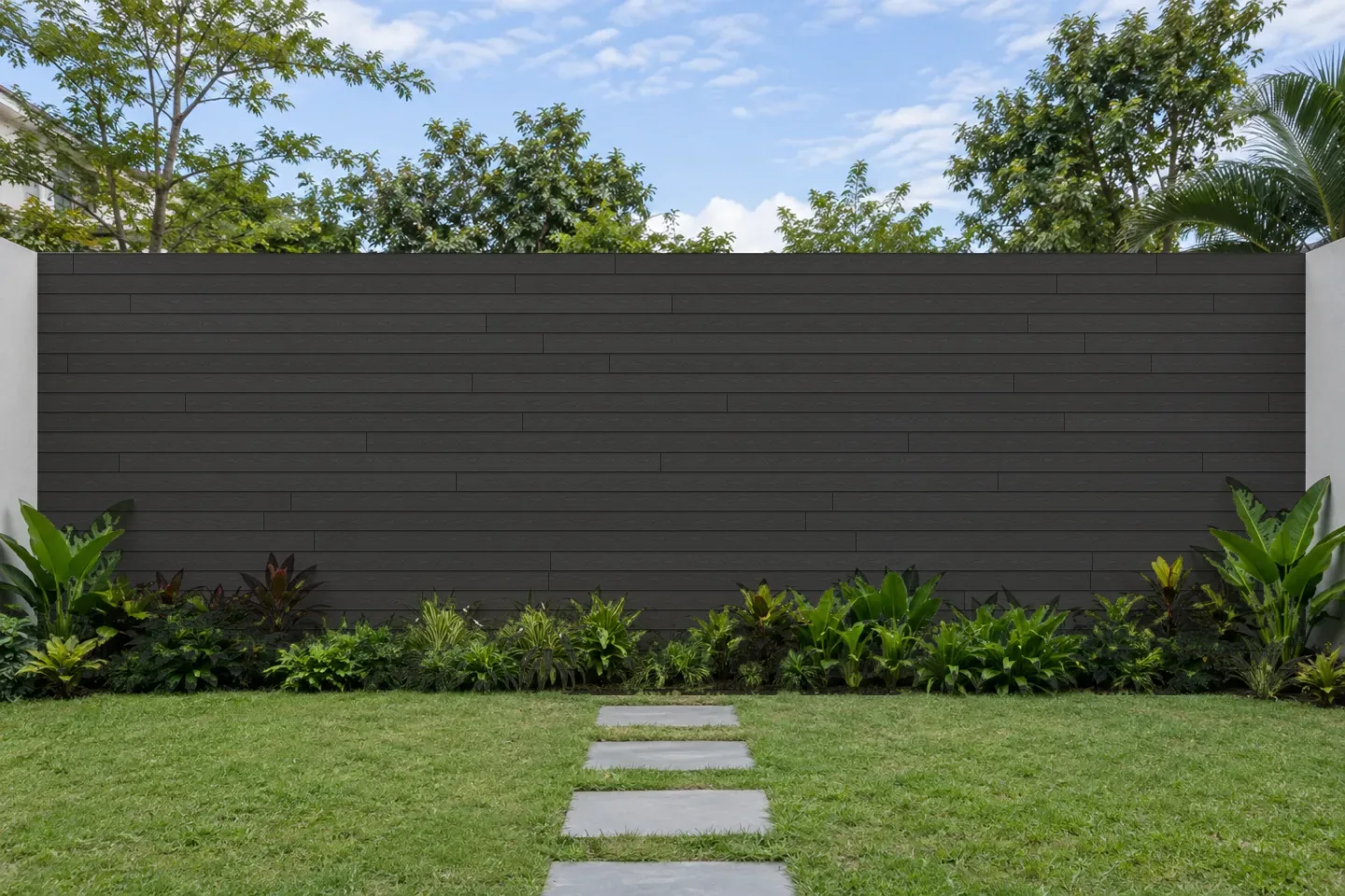 Ốp tường rào OP2D-Black-Charcoal Hobiwood Black Charcoal ốp sân vườn