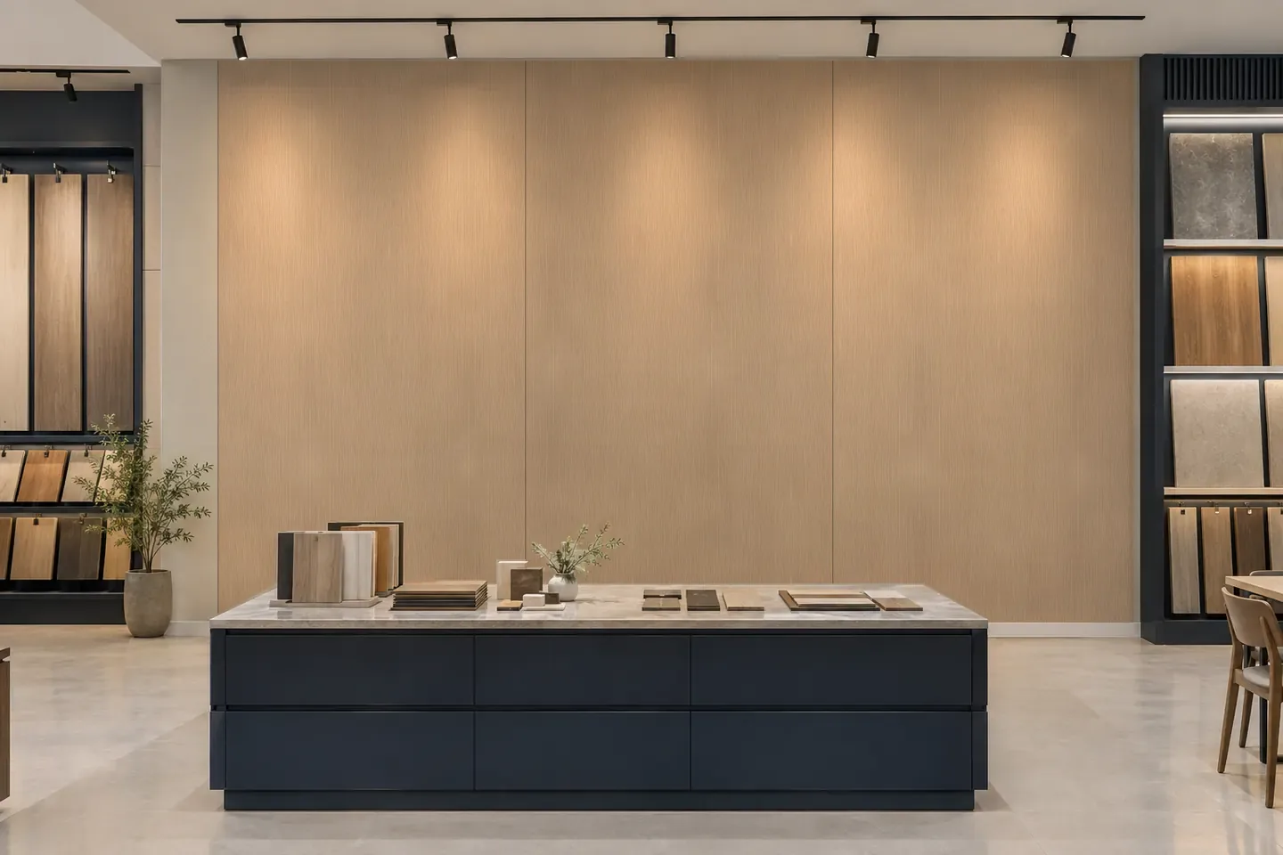 Tấm ốp than tre CL-10 Vân vải be ốp showroom