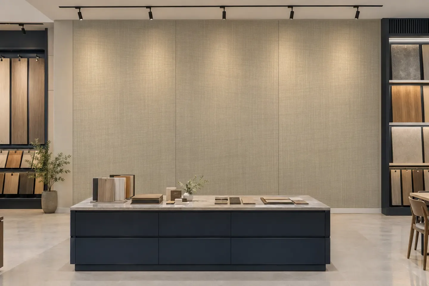 Tấm ốp than tre CL-5 Vân vải xám ốp showroom