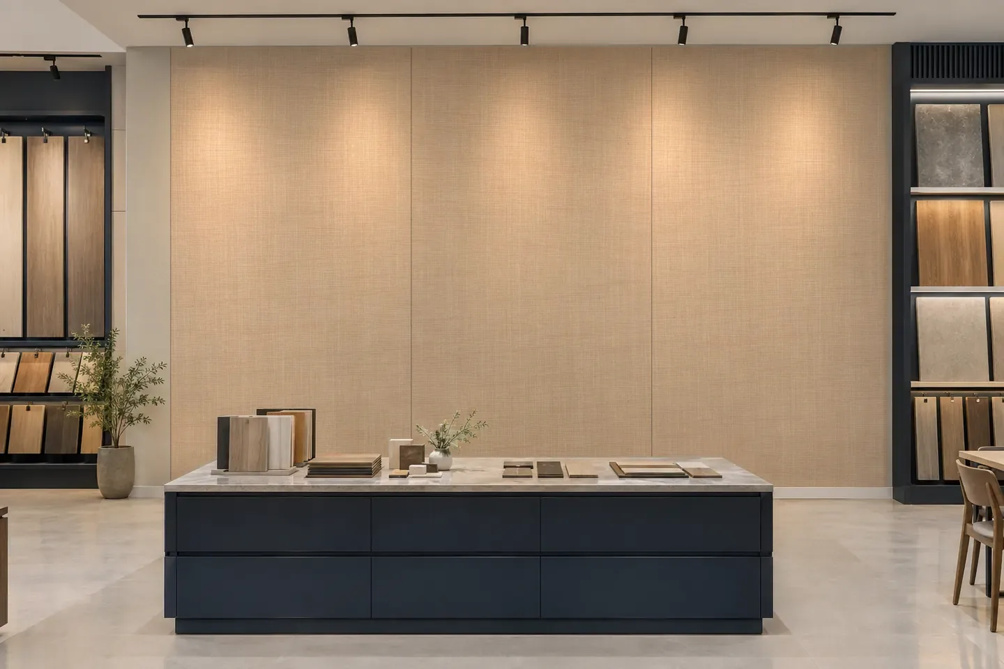 Tấm ốp than tre CL-6 Vải sợi hồng nhạt bố ốp showroom