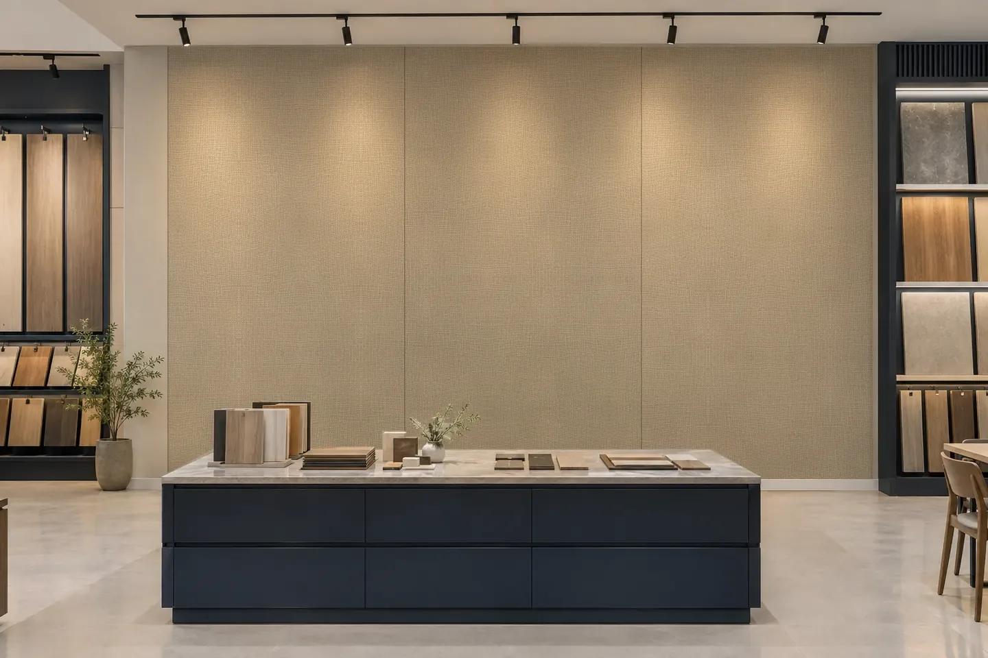 Tấm ốp than tre CL-7 Vân vải xám ốp showroom