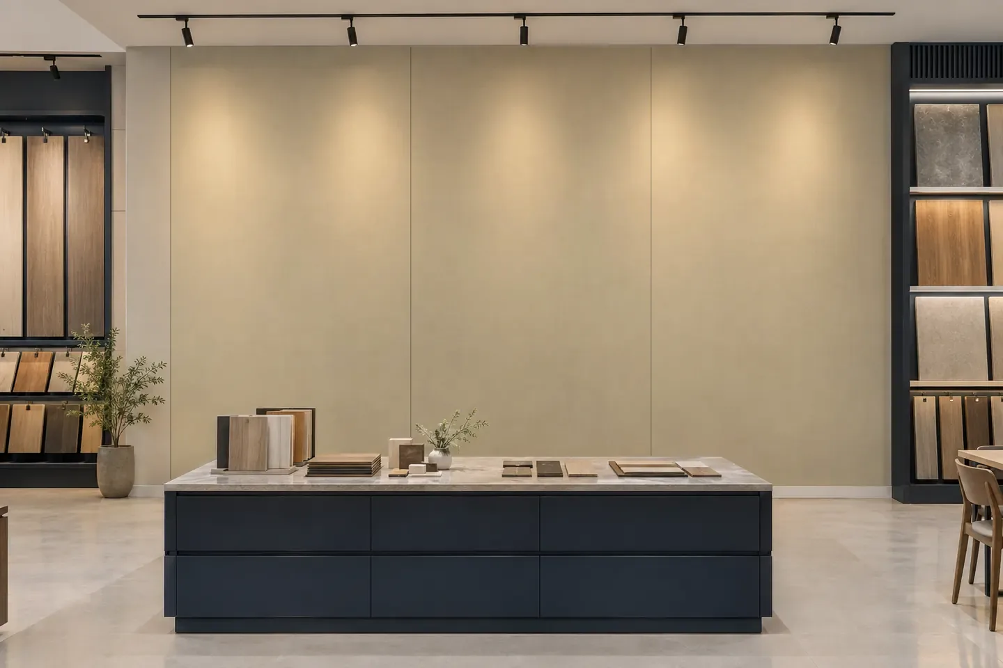 Tấm ốp than tre SS-1 Be / Kem trơn ốp showroom