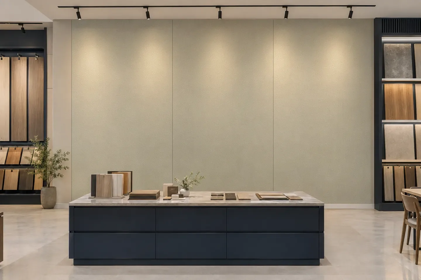 Tấm ốp than tre SS-4 Trắng trơn ốp showroom