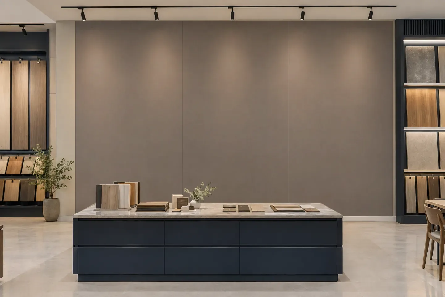 Tấm ốp than tre SS-8 Xám trơn ốp showroom
