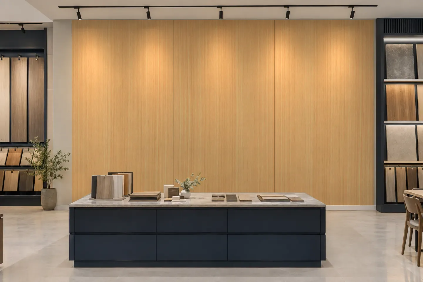 Tấm ốp than tre WW-1 Vân gỗ sáng ốp showroom