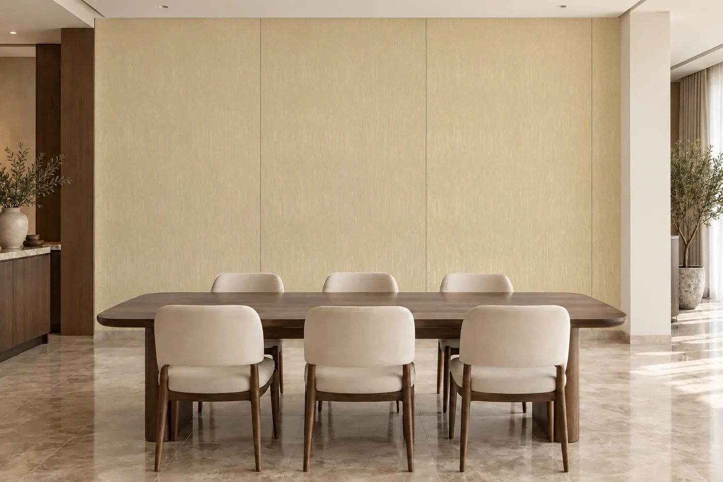 Tấm ốp than tre Kosmos TT-809 Be / Kem trơn ốp phòng ăn